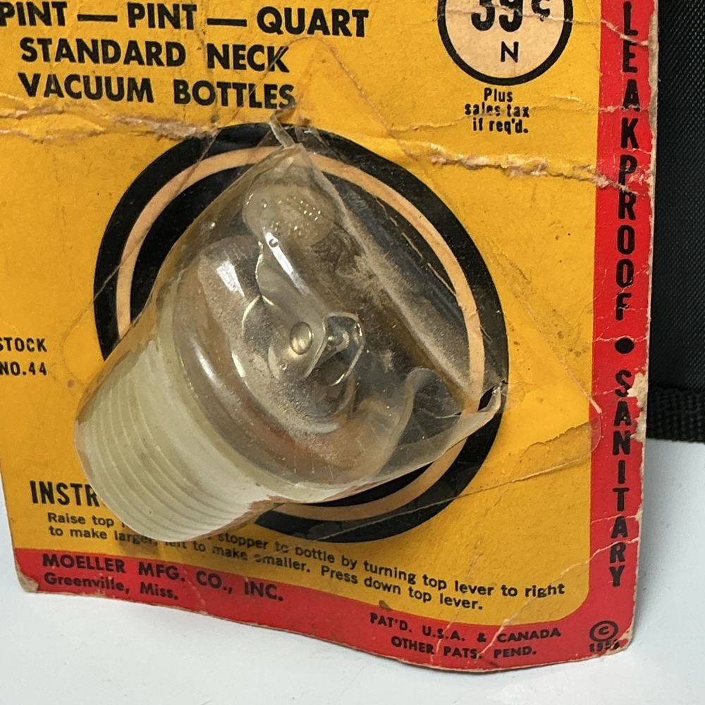 Vtg Aluminum Snap-tite Adjustable Vacuum Bottle Stopper Sealed NOS - Picture 3 of 6